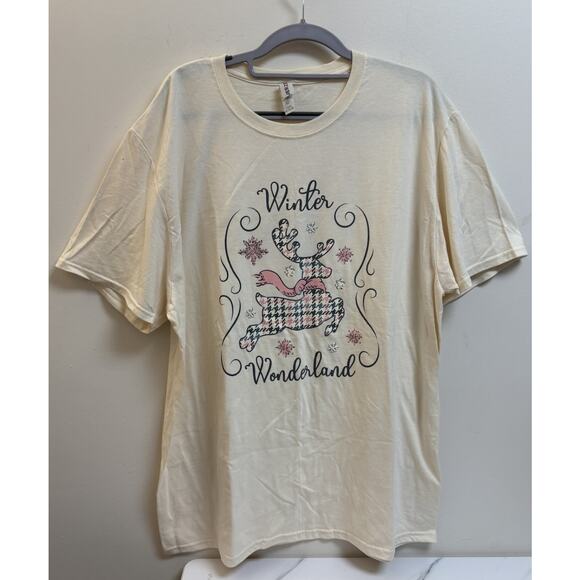 XL Christmas Graphic Tee Sweatshirt Bundle Santa Reindeer Snowman Holiday Lot - Picture 3 of 16